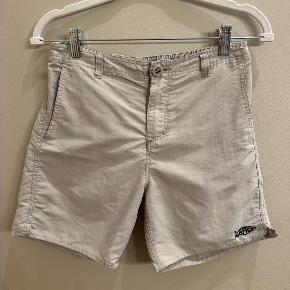 AFTCO Beige Men’s Flat Front Shorts